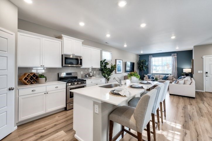 Bright white kitchen in a Lennar home