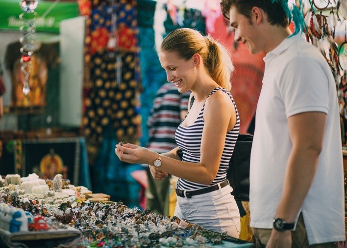 shopping for trinkets