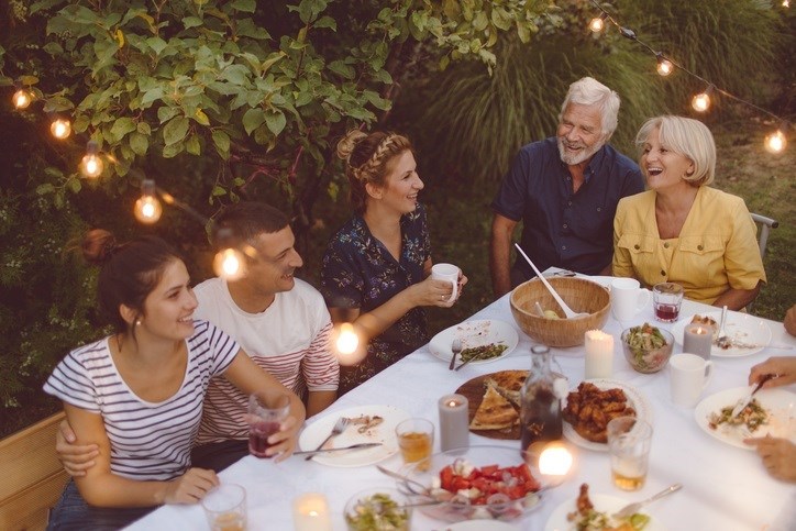 A family enjoying one another