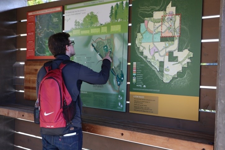 Looking at a Map to Tour Tehaleh