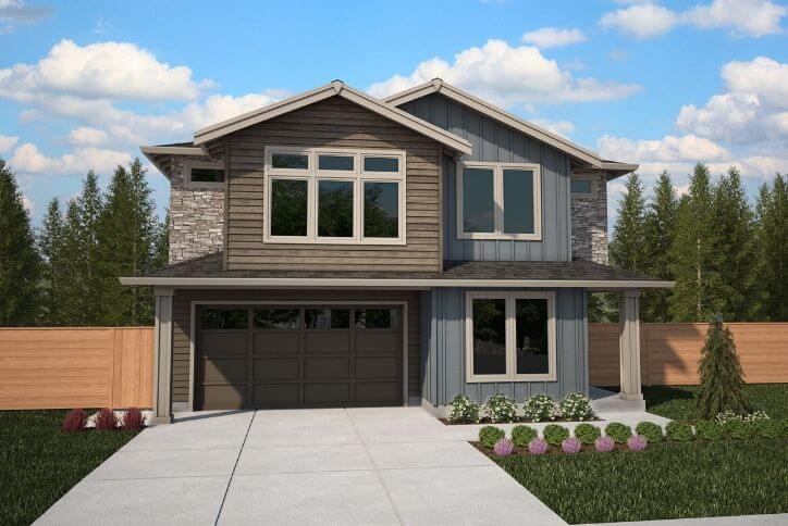 Exterior view of Brookstone model home.
