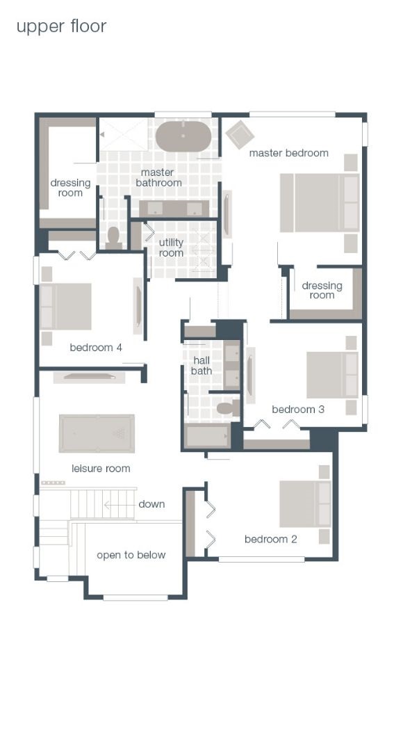 MainVue  Upper Floorplans for the Edina model