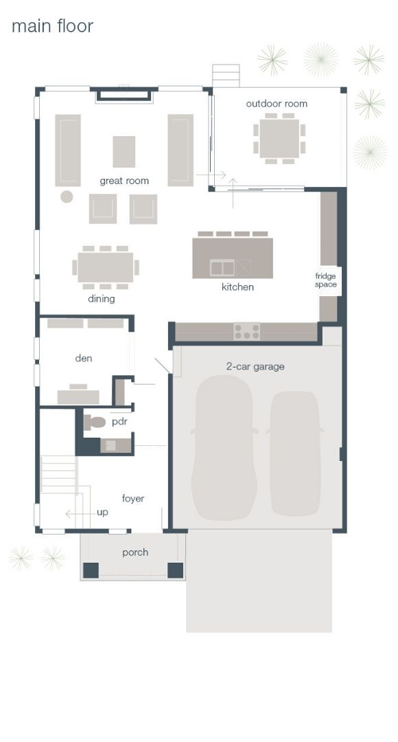 MainVue Homes Main Floor Plan for their Nova Model
