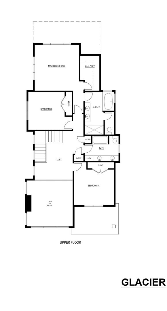 Noffke Homes, Glacier Floor Plan, Upper Floor