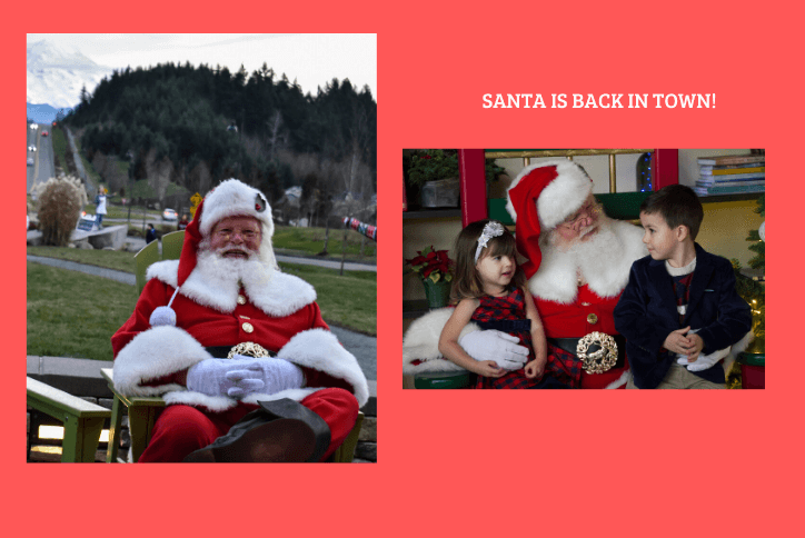 Collage of Tehaleh's Santa Clause.