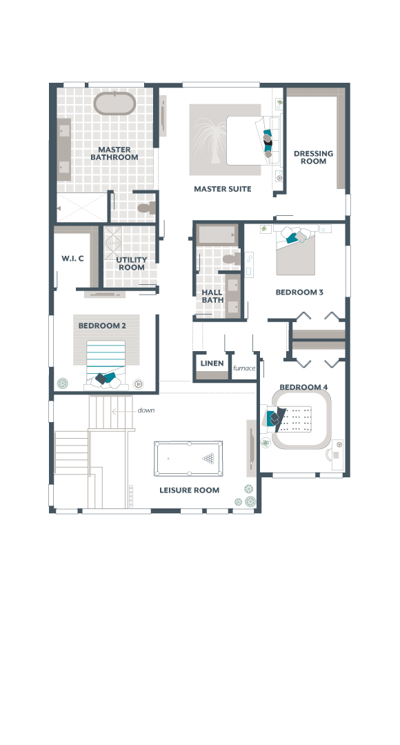 Nolina upper floor floorplan