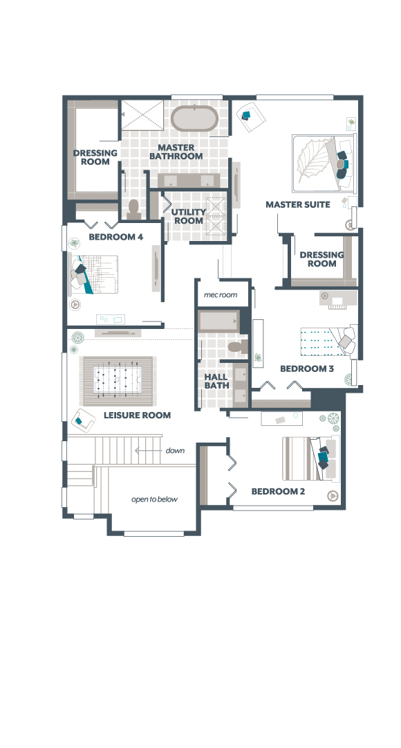 Elm upper floor floorplan