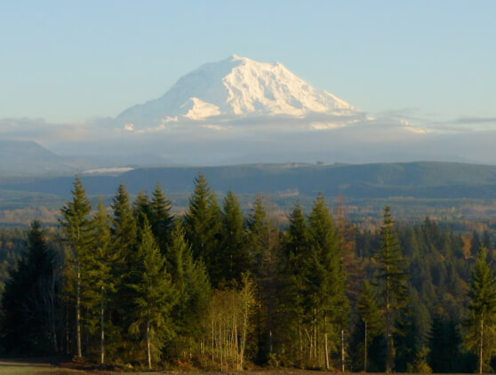 Views of Mount Rainier in Tehaleh Puget Sound Washington