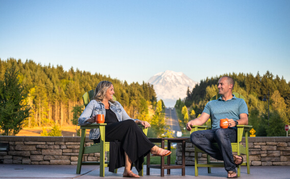 Tehaleh community residents socializing in Bonney Lake, WA