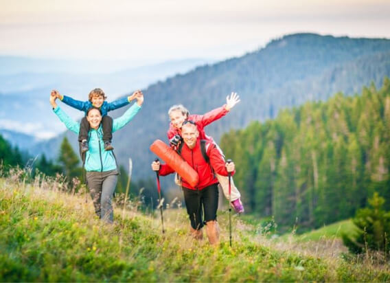 Tehaleh community residents hiking along the trails in Bonney Lake, WA