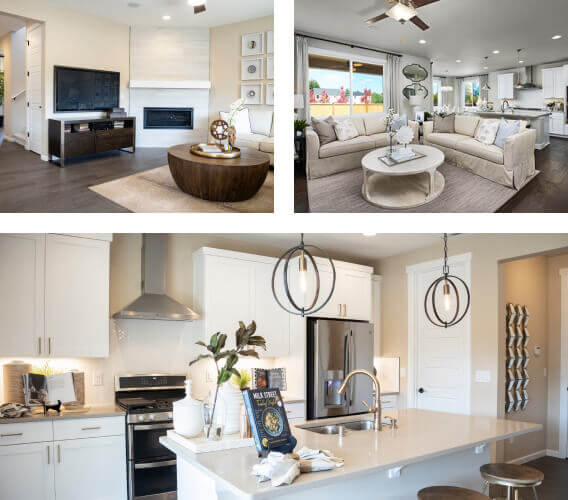 New home image collage of Tehaleh community Bonney Lake, Washington