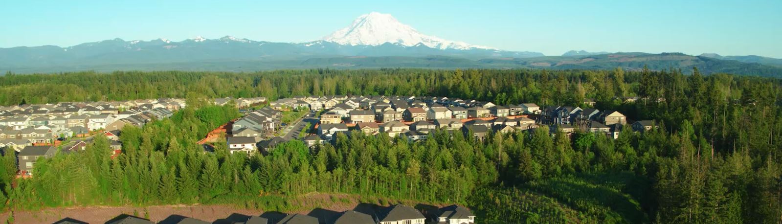 Tehaleh community view of Mount Rainier in Bonney Lake Washington
