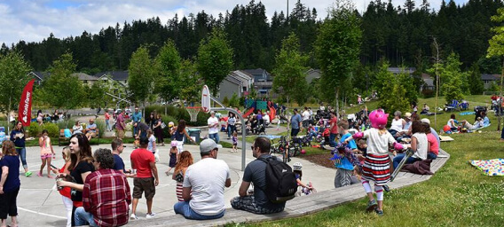 Outdoor resident event in Tehaleh community Bonney Lake, Washington