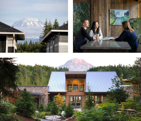 Mount Rainier Mountain Collage in Tehaleh community Puget Sound Washington