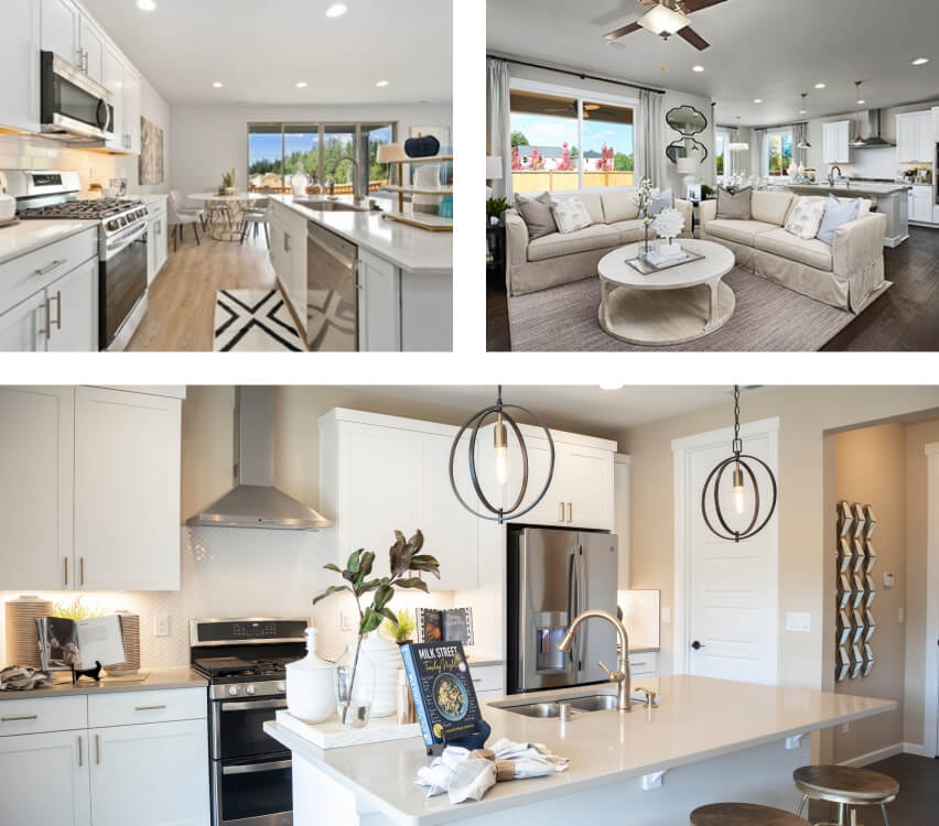 New home collage in Tehaleh community Puget Sound Washington