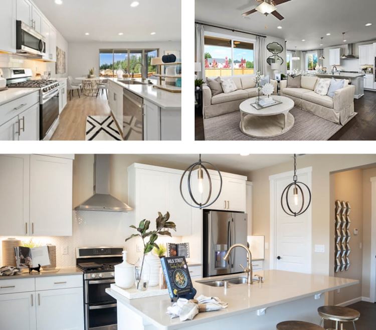 New home collage in Tehaleh community Puget Sound Washington