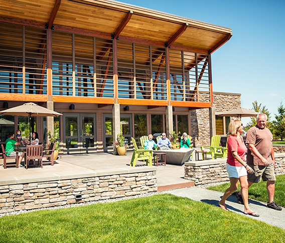 Residents enjoying Post & Pour within Tehaleh community near Puget Sound, WA