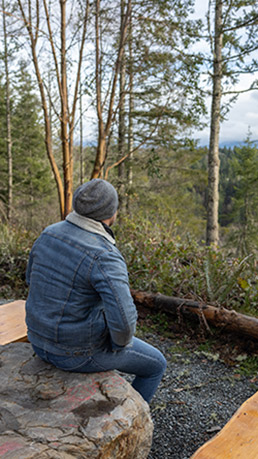 Tehaleh community reisdent on trails in Bonney Lake, WA